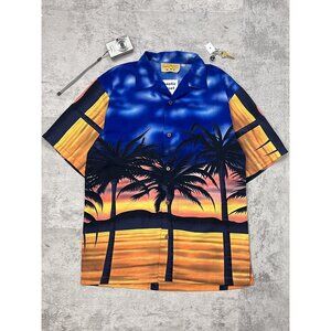 Vintage Maui Maui All Over Print Hawaii Tropical Button Up